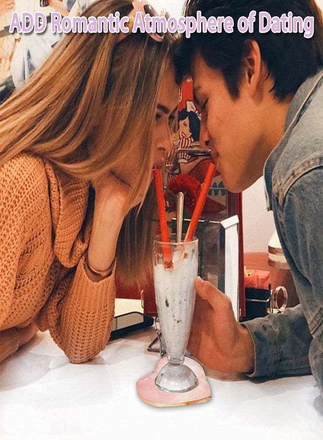 Yougoals علبة هدايا تحتوي على قاعدة أكواب على شكل قلب من حجر العقيق الوردي والكوارتز الوردي، قطعة واحدة، زينة كريستالية لأعياد الميلاد، الكريسماس، عيد الحب، حفلات الزفاف، وطاولة القهوة - Image 4
